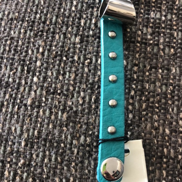 Turquoise or Yellow Leather Bow Bracelet,NWT - Picture 6 of 8